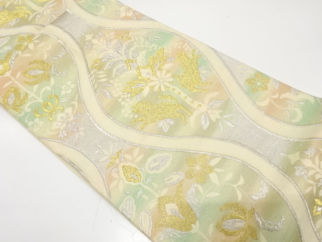 Japanese Kimono / Antique / Fukuro Obi Silk